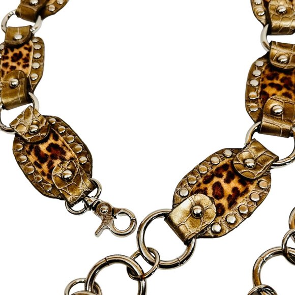 Kathy Van Zeeland Faux Leather Animal Print Adjustable Belt - 30" to 42" - Picture 7 of 8